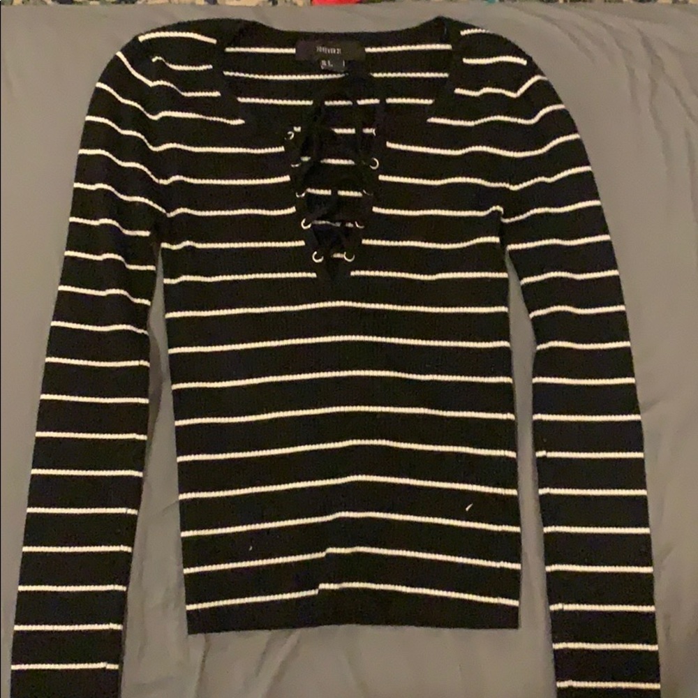 Striped Top with ties